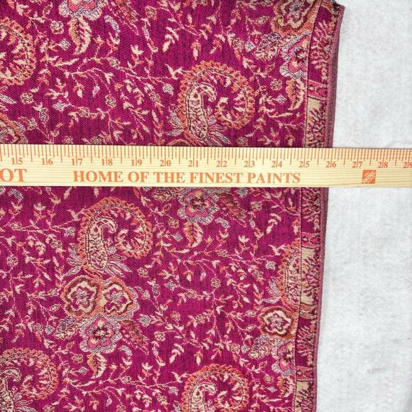 Fuchia Shawl Scarf Wrap Stole 100% Cashmere Pashmina Fringe Paisley - Picture 7 of 7